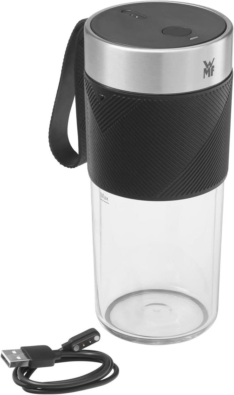WMF Küchenminis Mix on the Go 300 ml, Mini Mixer To Go, USB Mixer Smoothie Maker, Aufladbarer Personal Blender, Tragbarer Mixer Für Turmixok, Shakes Kitchen Naty Shop