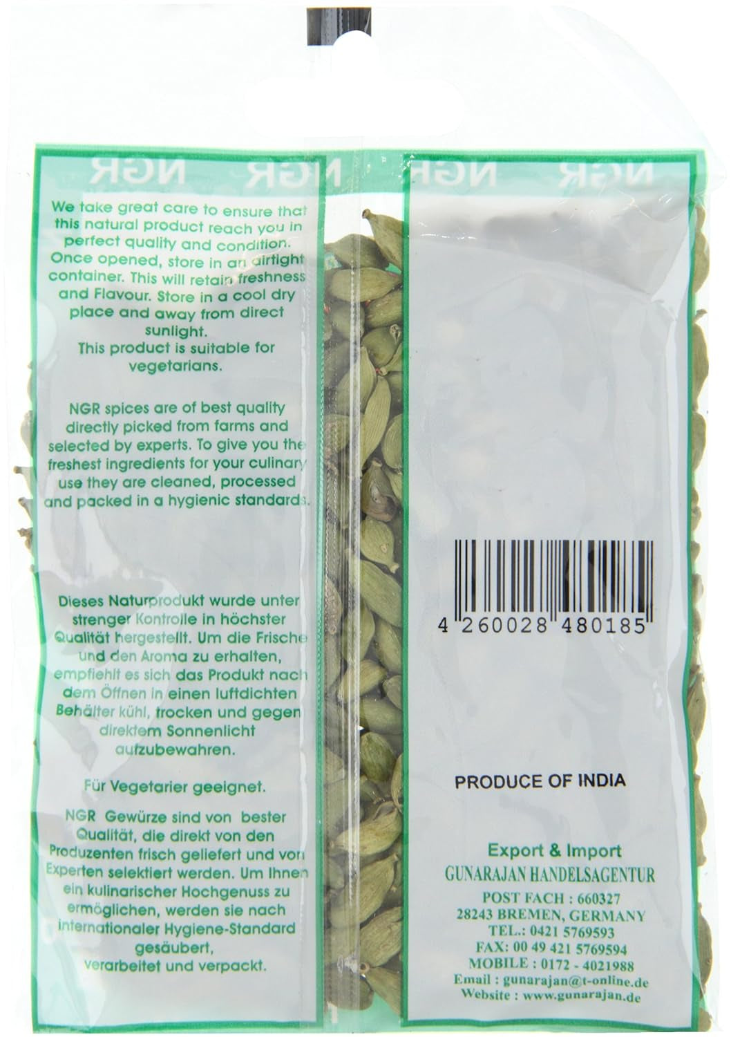 Kardamom, zöld, egész, 50g (1 x 50g Packung)
