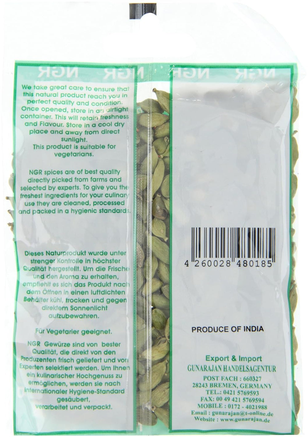 Kardamom, zöld, egész, 50g (1 x 50g Packung)