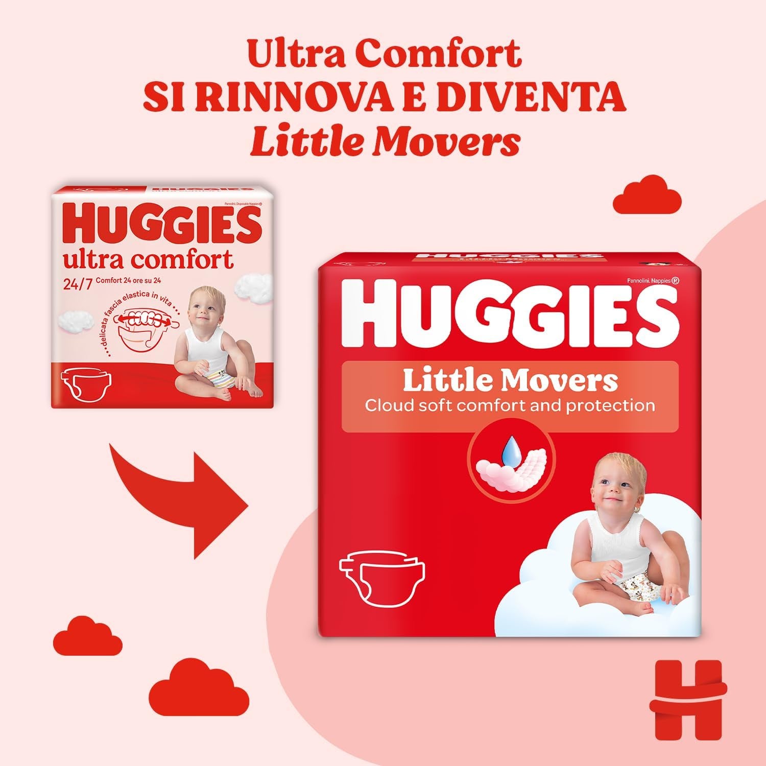 Huggies Ultra Comfort/Little Movers pelenkák, 3-as méret (4-9 kg), Disney Design, nedvszívó, teljes védelem, 126 darab