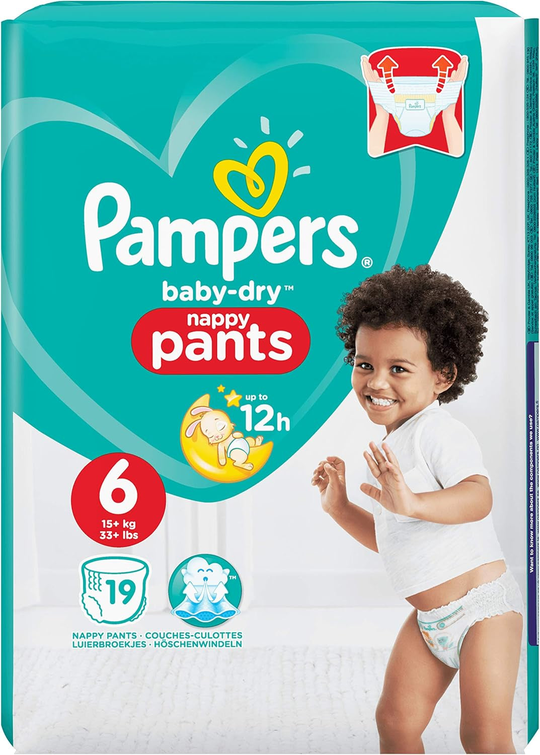 Pampers Baby-Dry pelenkák, 8-as méret, 43-as pelenkák, 19 kg-tól, Jumbo+ csomag