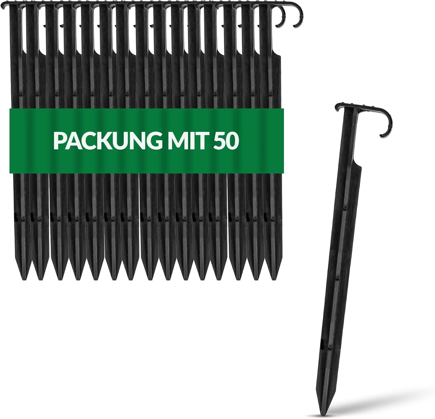 Ancoră de furtun de grădină GARDENIX AquaPIN, 50 de piese, țăruș de pământ, ancoră de fixare pentru furtun de picurare, furtun de irigare, furcă de conectare