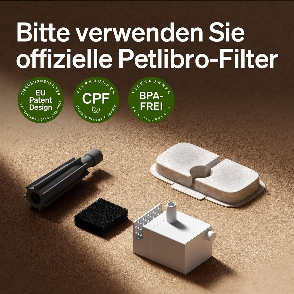 PETLIBRO szűrő Katzenbrunnen 8er Pack für Dockstream Trinkbrunnen für Katze PLWF005, PLWF115, PLWF105, PLWF305, 4 Monats-Set PETLIBRO Trinkbrunnen Filter Ersatzfilter für Katzentrinkbrunnen