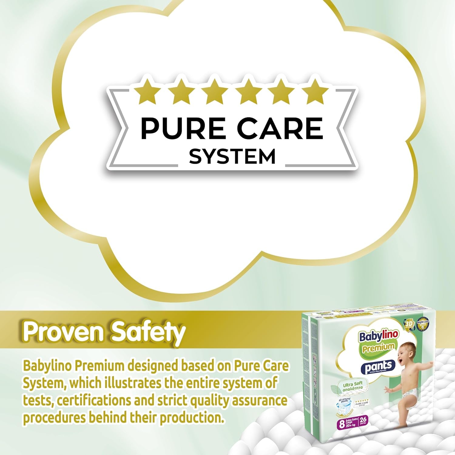 Prémium 8-as méretű nadrág Ultra-Soft szűrővel, XXL (20+ kg), 104 darab