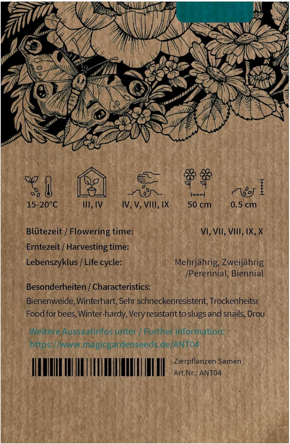 Festékkamilla (Anthemis tinctoria) – a hagyományos festéknövény és évelő vadvirág mintegy 800 magja