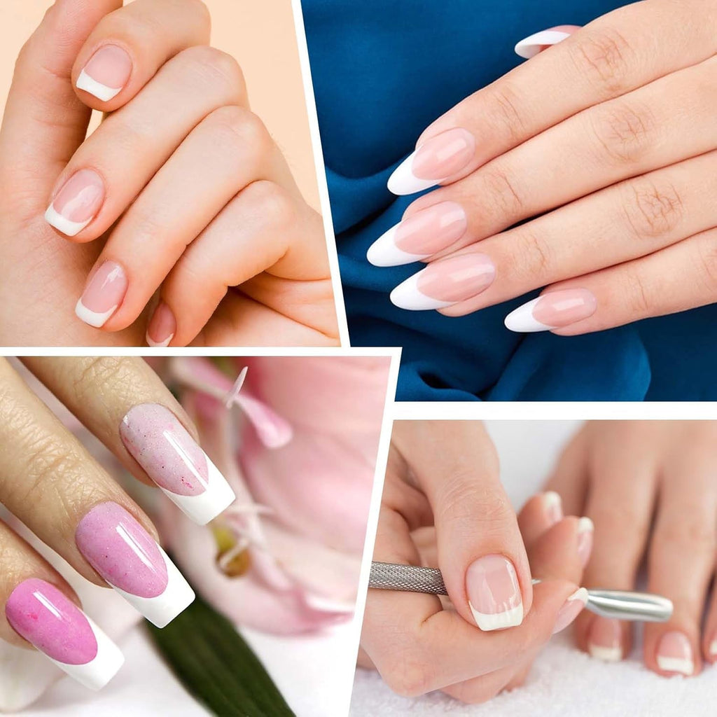 1620 Stück French Schablonen Nägel,French Nail Schablone,Maniküre Schablonen,Selbstklebende Nail Art Sticker Frenchs Für DIY Nageldesign Maniküre Dekoration Nageldesign Zubehör