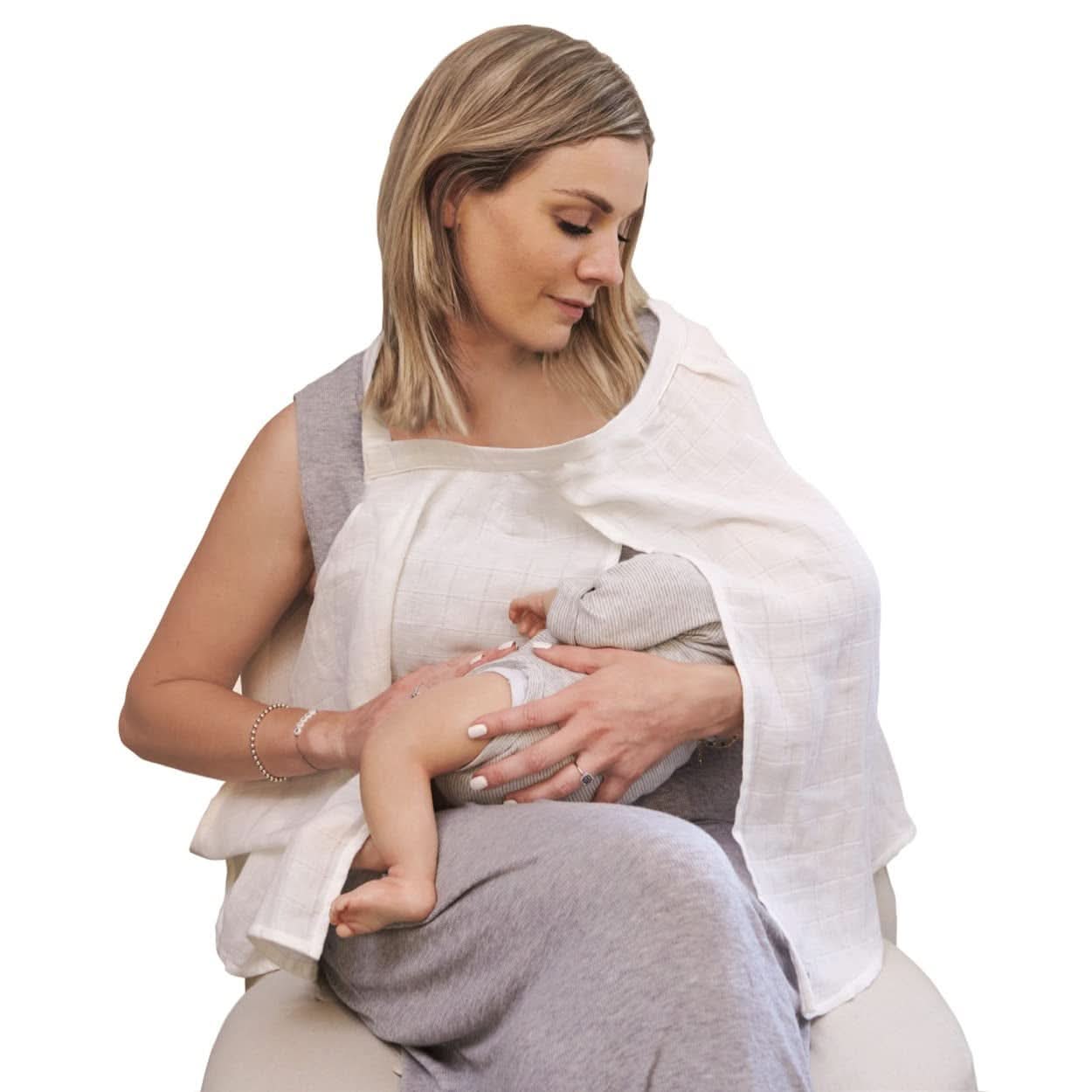 Szoptatós törölköző, fehér Bébiétel és szoptatási kiegészítők Naty Shop Fehér