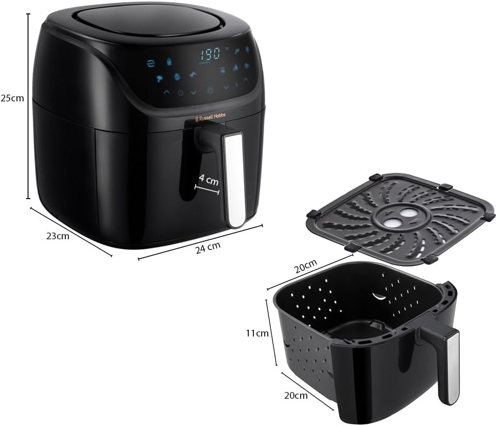 Russell Hobbs Air Fryer L 4L Rapid Airfryer, 7 főzési funkció, 10 program Háztartási gépek Naty Shop