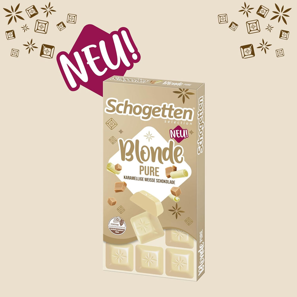 Schogetten Blonde Pure I fehér csokoládé karamellel I 100 g I egyenként adagolva (2 db-os kiszerelésben)