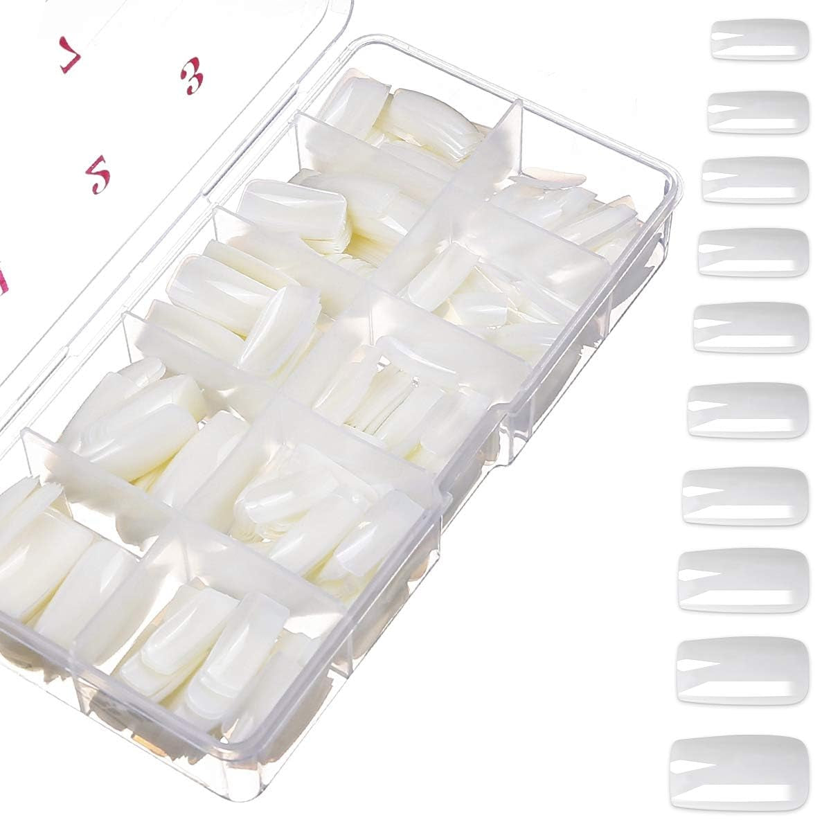 500 buc unghii artificiale naturale false artă completă sicriu unghii sfaturi pentru femei fete