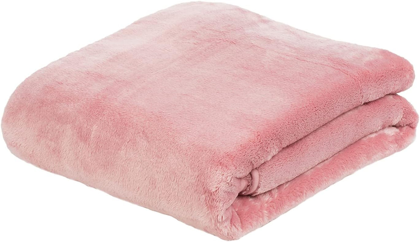 Gözze - Kényelmes takaró Premium Cashmere-Feeling, 500 G/M², 180 X 220 cm - mustáros ágyak és takarók Besuche den Güzze-Store sötét rózsaszín 220 x 240 cm