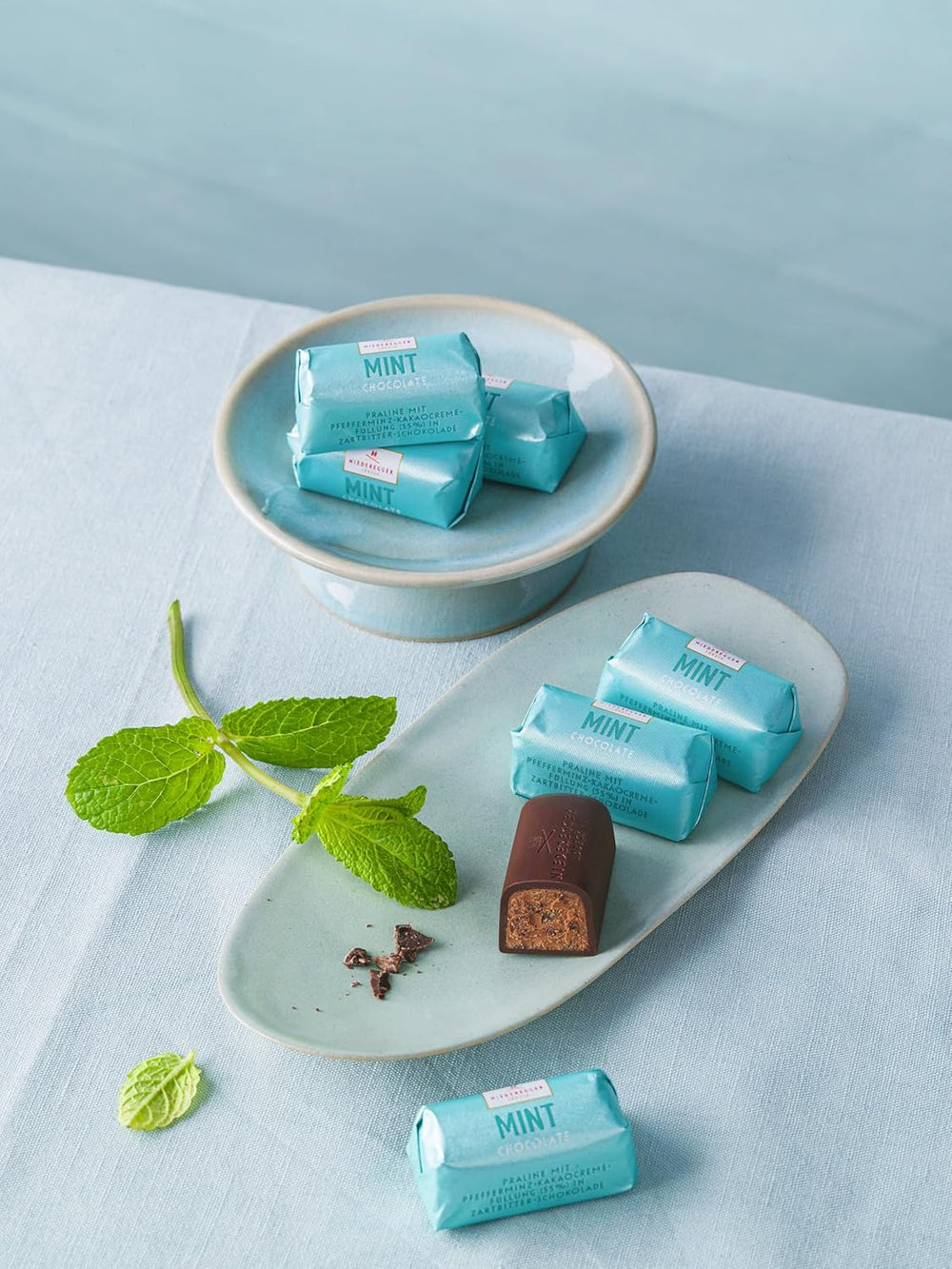 Csokoládé Niederegger Classic "menta" 100g