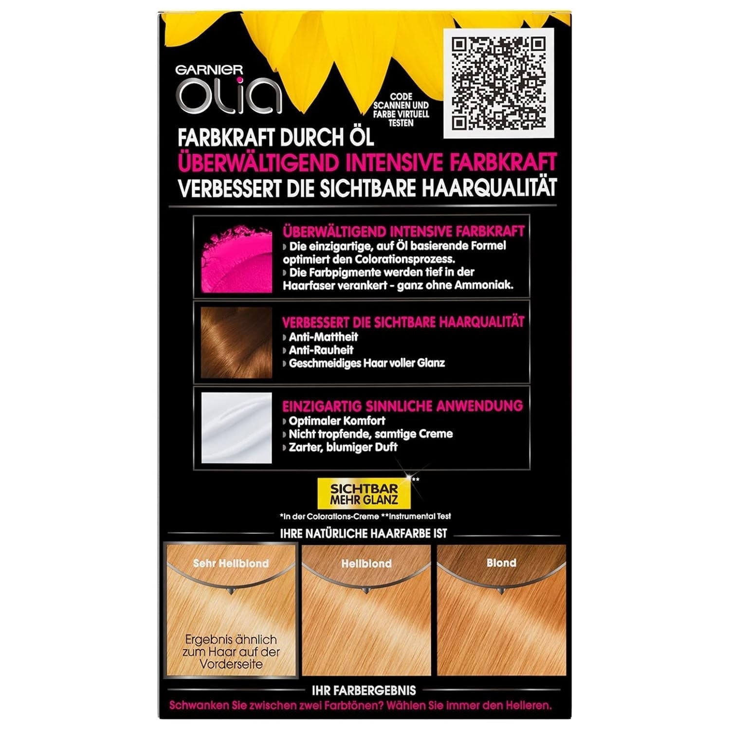 Garnier Olia Vopsea de păr permanentă fără amoniac, Vopsea de păr hrănitoare pentru acoperire 100% a părului gri, The Golds, 10.32 Platinum Gold (Blond), 3 bucăți Vopsea pentru par Naty Shop