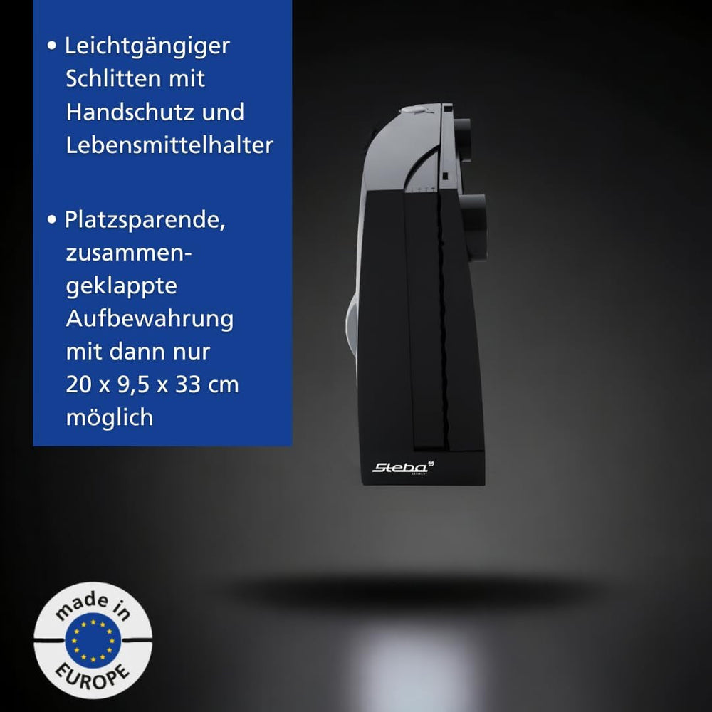 Steba multifunkcionális szeletelő, állítható vágási vastagság 17 mm-ig, kézvédelem Rasnite és Naty Shop szeletelők