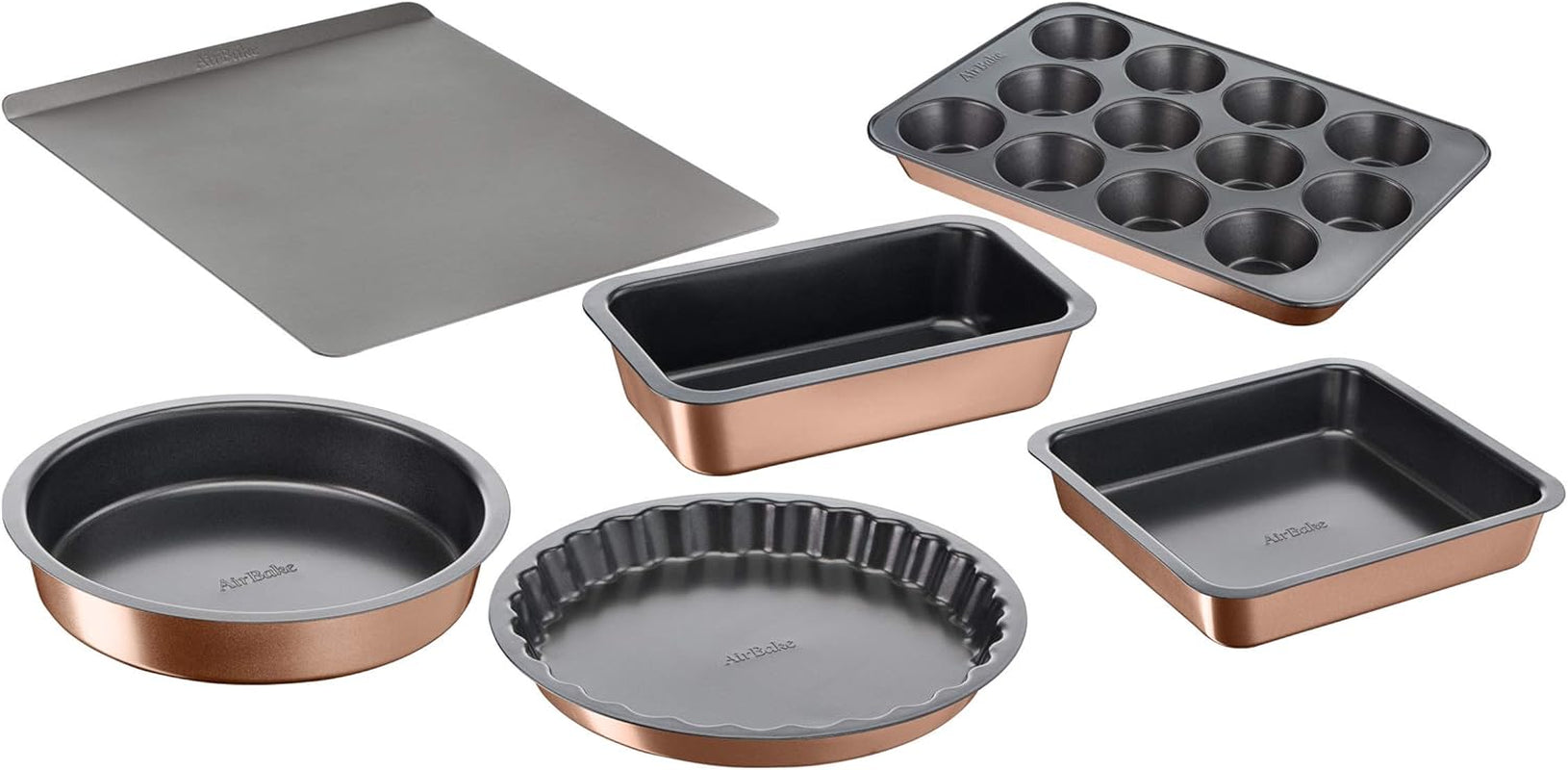 Tefal Airbake J2555014 Muffinform, Antihaftbeschichtung, Karbonstahl, Braun, 29 X 41 cm Sütőformák és tálcák Naty Shop