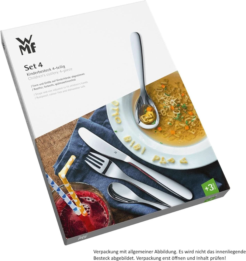 WMF Animals rozsdamentes acél evőeszközkészlet gyerekeknek, 4 részes, polírozott Cromargan Kitchen Naty Shop