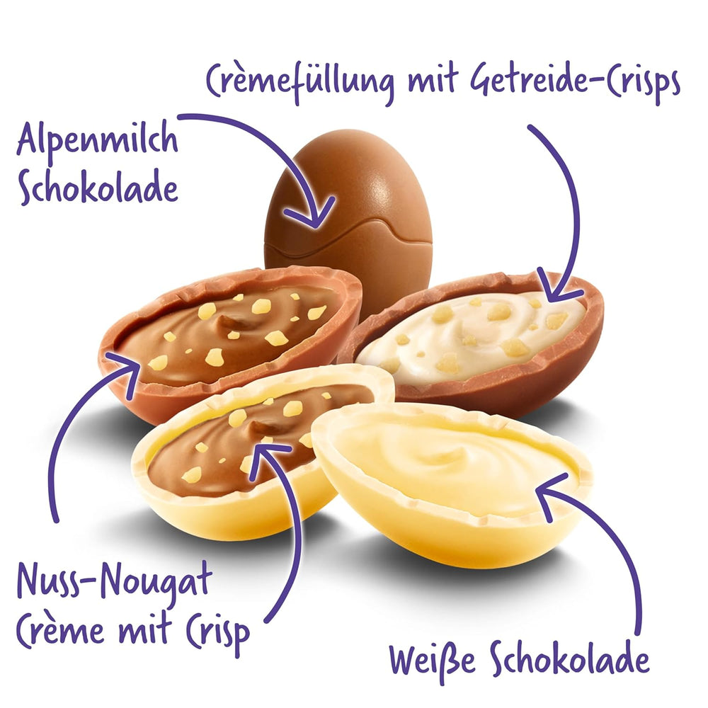 Mix Milka tojáshoz - Húsvéti töltött csokitojás színes keveréke, öt változatban - 350g