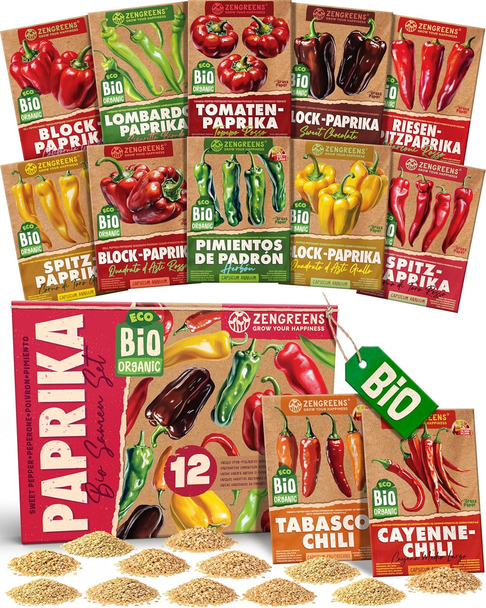 Bio bazsalikommagok 6-6 db-os készletben a könnyű termesztéshez kertben, erkélyen vagy emelt ágyásban - Vetőmagok - Palánták