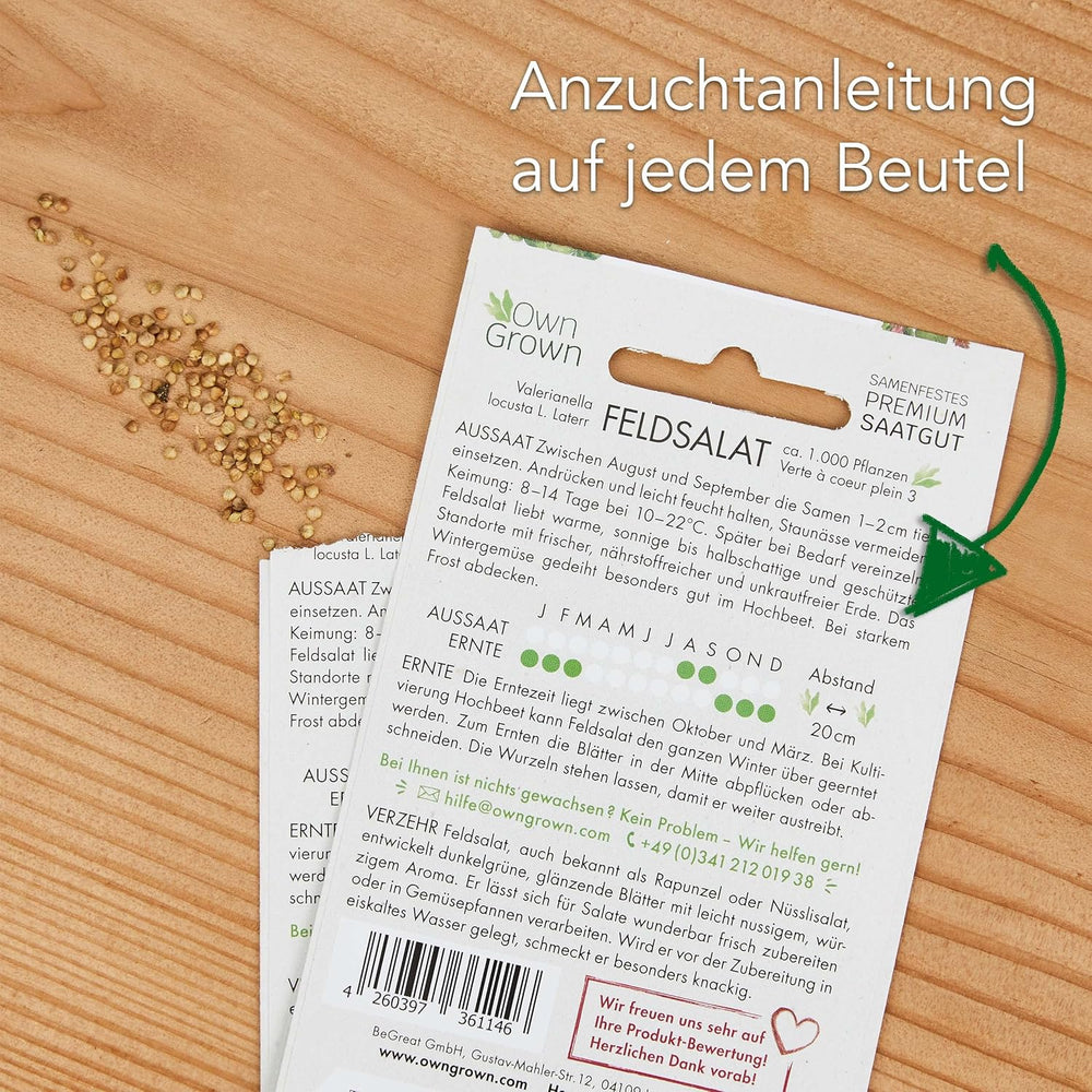 Salátamagok: 8 fajta salátamagból álló készlet a kertbe és az erkélyre - salátamag, mustárlevél, báránysaláta (kemény), radicchio, endívia mag, cikória - saláta magvak saját termesztésből