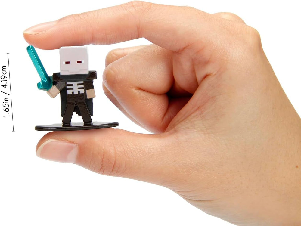 Jada Toys - Minecraft Blind Pack Nanofigs, Wave 2, Minecraft Legends Nano Metal Collectible Figure, Diverse modele, 4 Cm, Vârsta 3+, Negru Action figures Naty Shop