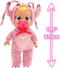 CRY Babies Tiny Cuddles Disney Angel, Babypuppe Inspiriert von Angel von Disney Lilo&Stitch, mit 3 Accessoires, Pflegen und Umsorgen, sie weint echte Tränen, Kinder ab 18 Monaten