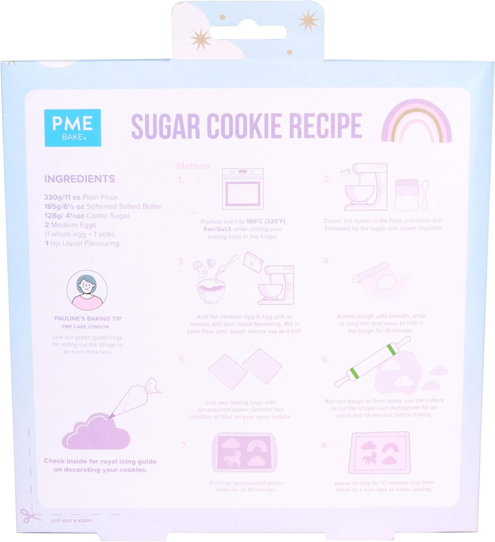 Set de 3 forme de biscuiți Unicorn, Albastru