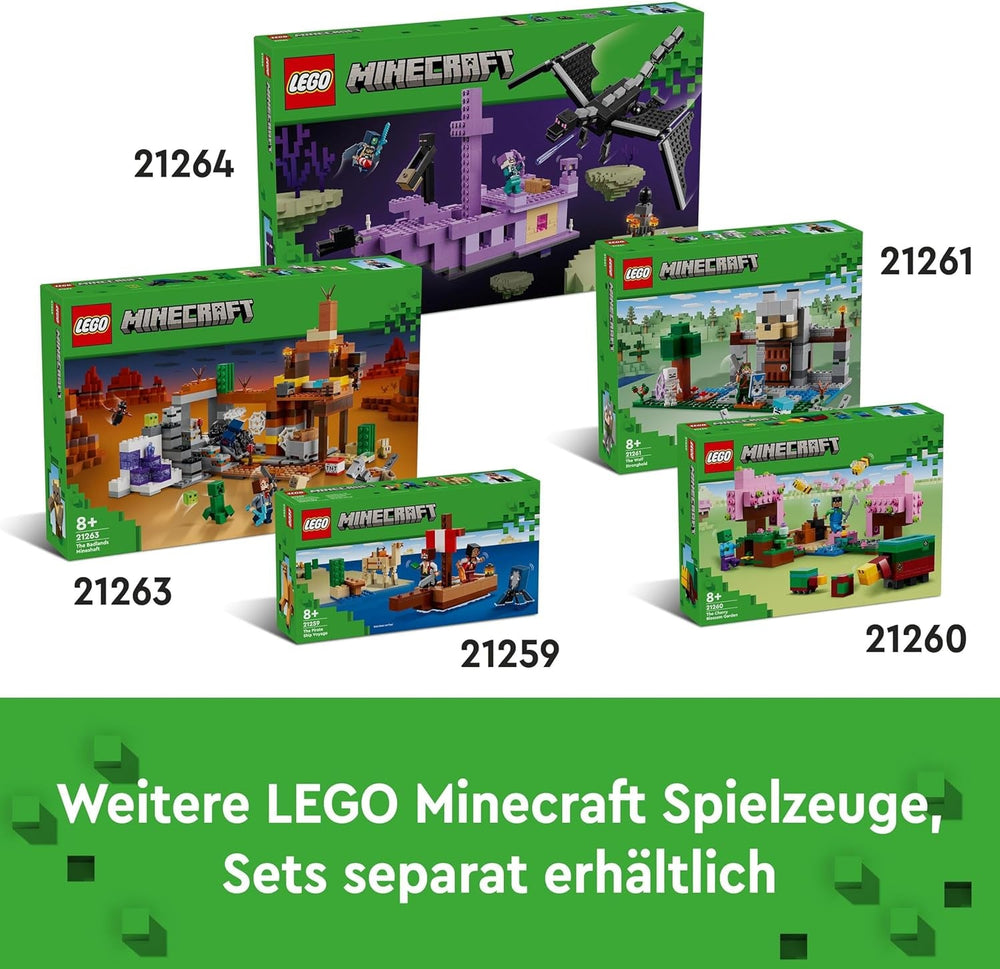 LEGO Minecraft cseresznyevirágos gyümölcsös játékkert, amit felfedezhetsz Napsütéssel, Szippantóval, Zombival és Méhekkel Ajándék fiúknak és lányoknak 8 éves 21260 építőkészletek Beuche den LEGO-Store