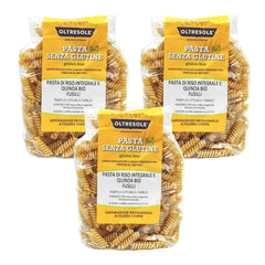 - Bio-Reis- und Quinoa-Pasta glutenfrei, Fusilli-Format - glutenfreie Pasta mit Vollkornreismehl und weisser Quinoa aus biologischem Anbau, vegán, Packung mit 3 Packungen à 350 g