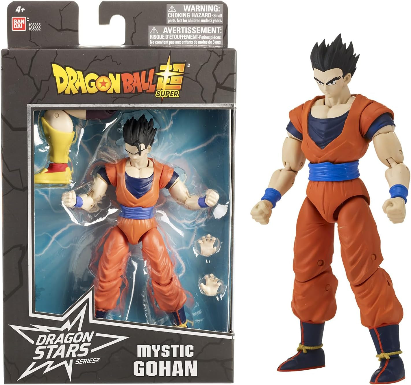 BANDAI - Dragon Ball Super - Figurina Dragon Stars 17 Cm - Goku Ultra Instinct - Licența oficială Dragon Ball - Figura articulată Goku - Jucărie pentru copii 4+ ani - 35994J Action figures Naty Shop Mystic Gohan
