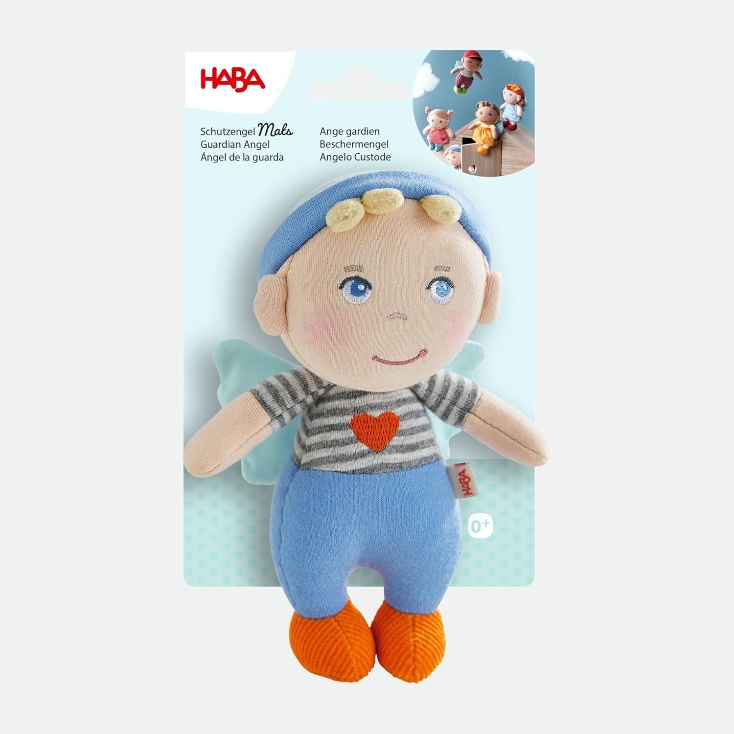 HABA Guardian Angel Mats - Plüss szövet baba (15 cm), ideális üdvözlőajándék babáknak és kisgyermekeknek - 30°C-on mosható - 2011869001 Dolls Naty Shop