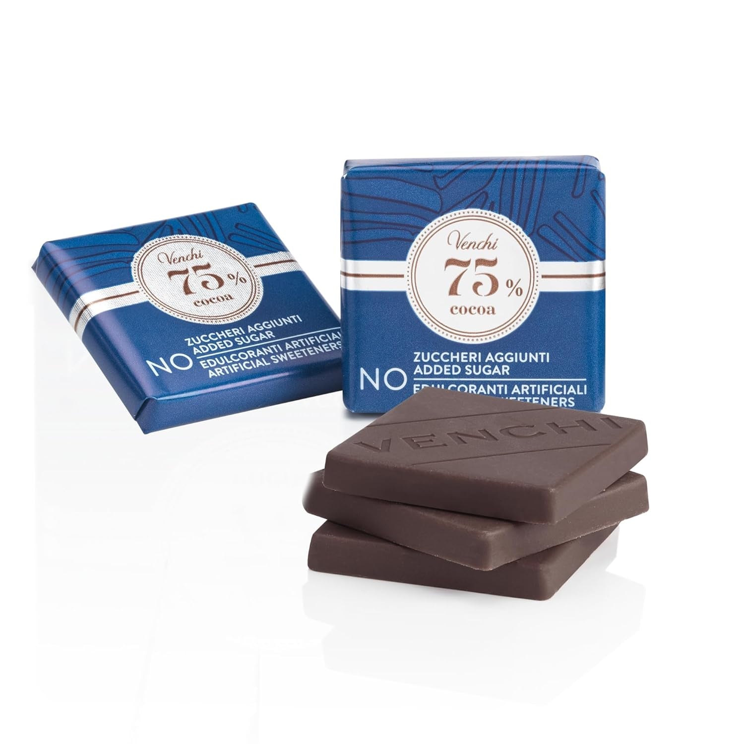 Venchi – Granblend Extra Black 75% Hozzáadott cukor nélkül, 1 kg – Mesterséges édesítőszer NEM – Gluténmentes – Vegán