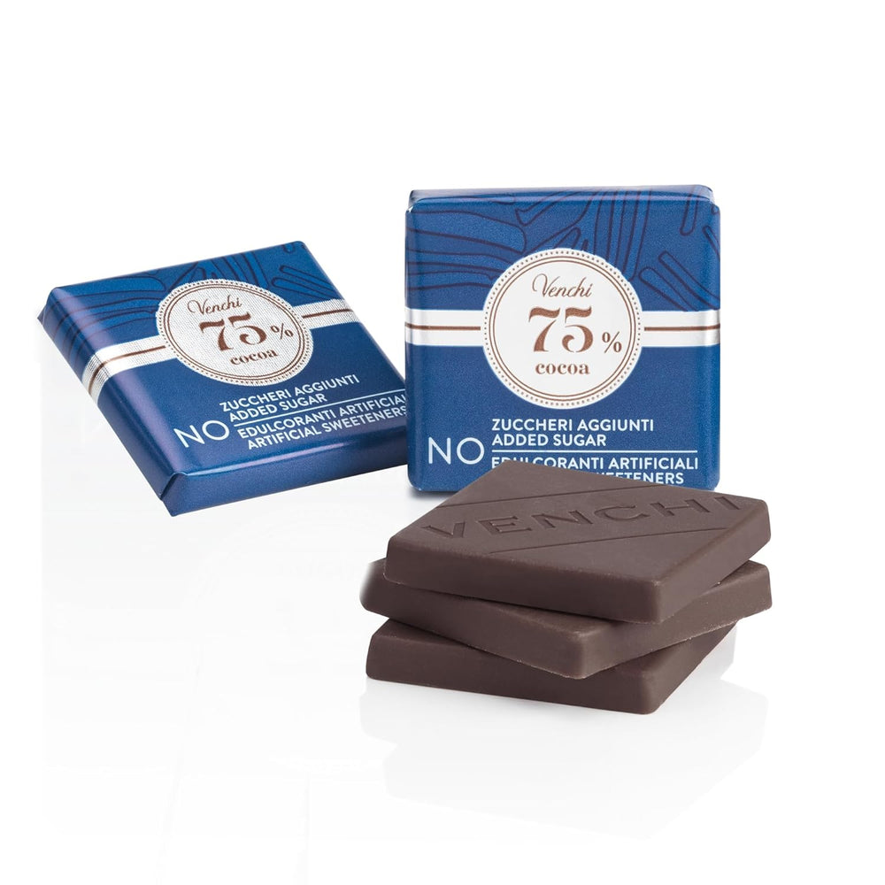 Venchi – Granblend Extra Black 75% Hozzáadott cukor nélkül, 1 kg – Mesterséges édesítőszer NEM – Gluténmentes – Vegán