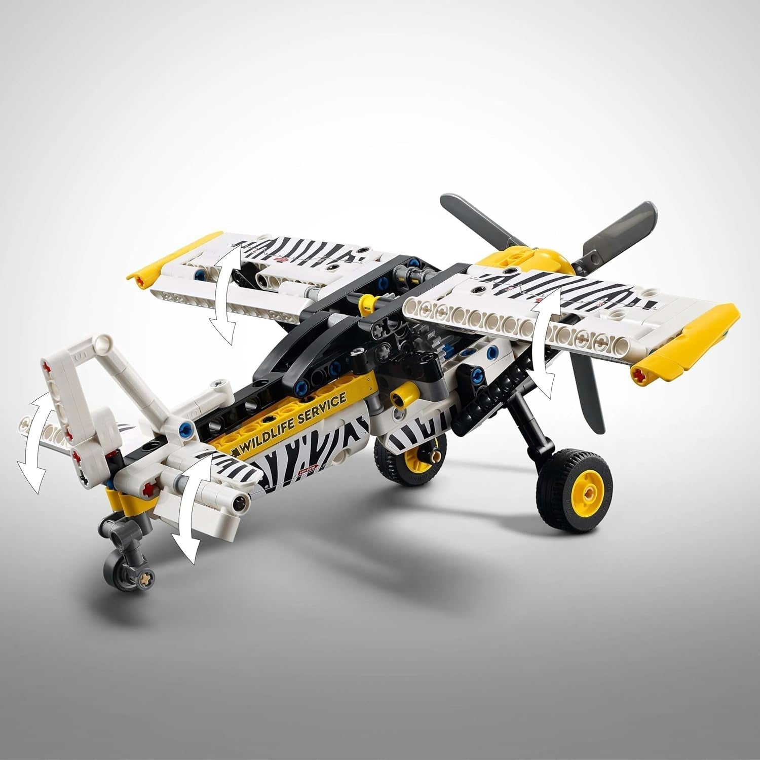 LEGO Technic propeller repülőgép építőjáték gyerekeknek Ajándék fiúknak és lányoknak 8 éves 4 hengeres dugattyús motorral forgó propeller repülőgép modell 42198 építőkészletek Besuche den LEGO-Store