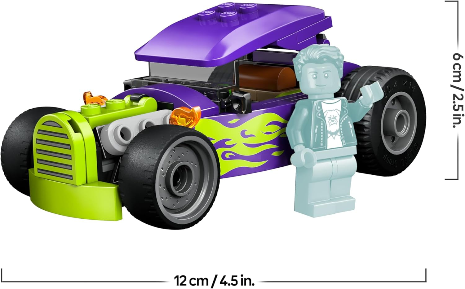 LEGO City Hot Rod - Race Car Toy w/a Driver Minifigure & Folding Roof - Fine Motor Skills Building Set - Small Birthday Gift Idea for 5+ Year Old Boys - 60485