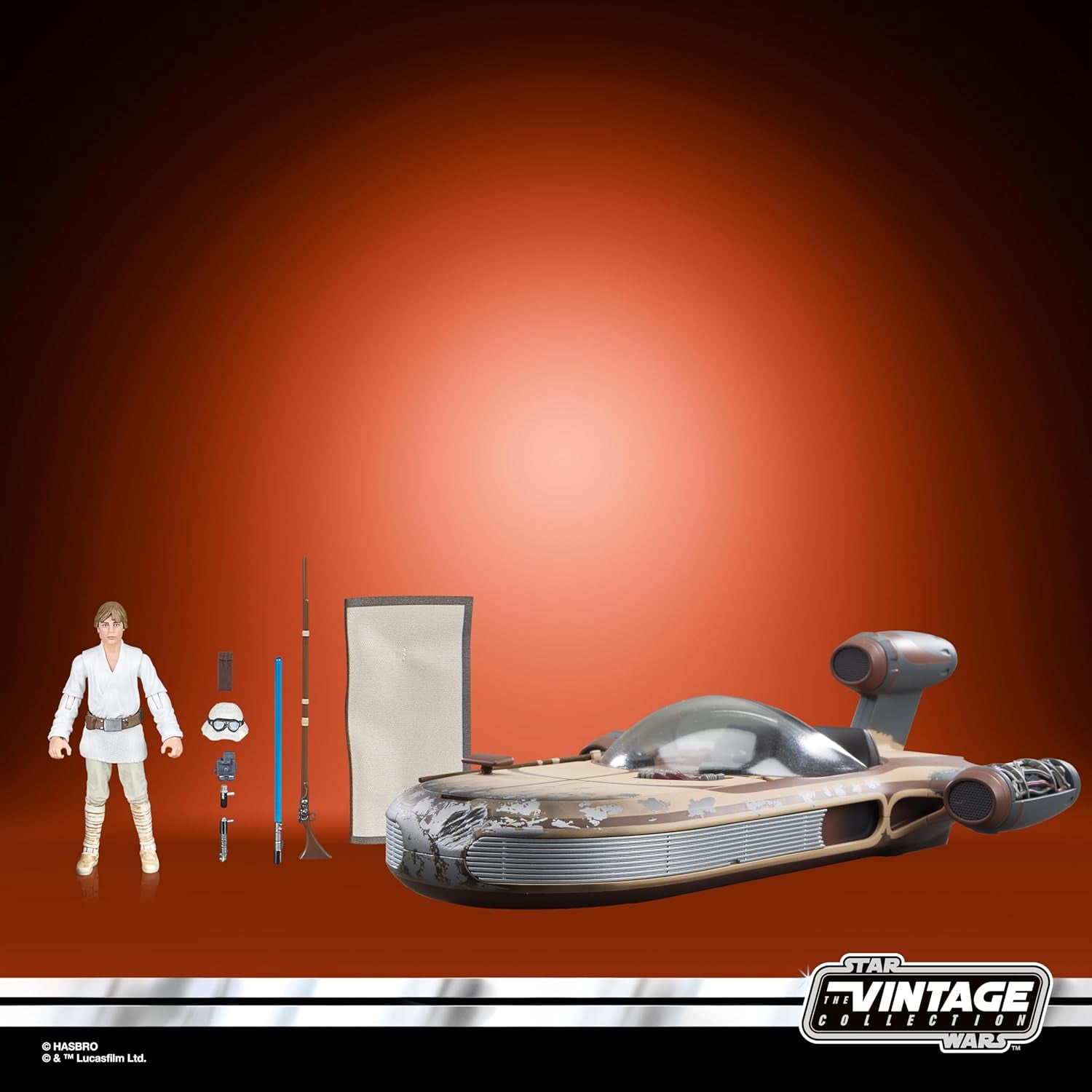 Star Wars Colecția Vintage Landspeeder & Luke Skywalker, Star Wars: O nouă speranță Figura de acțiune și vehicul, 9,5 cm Action figures Naty Shop