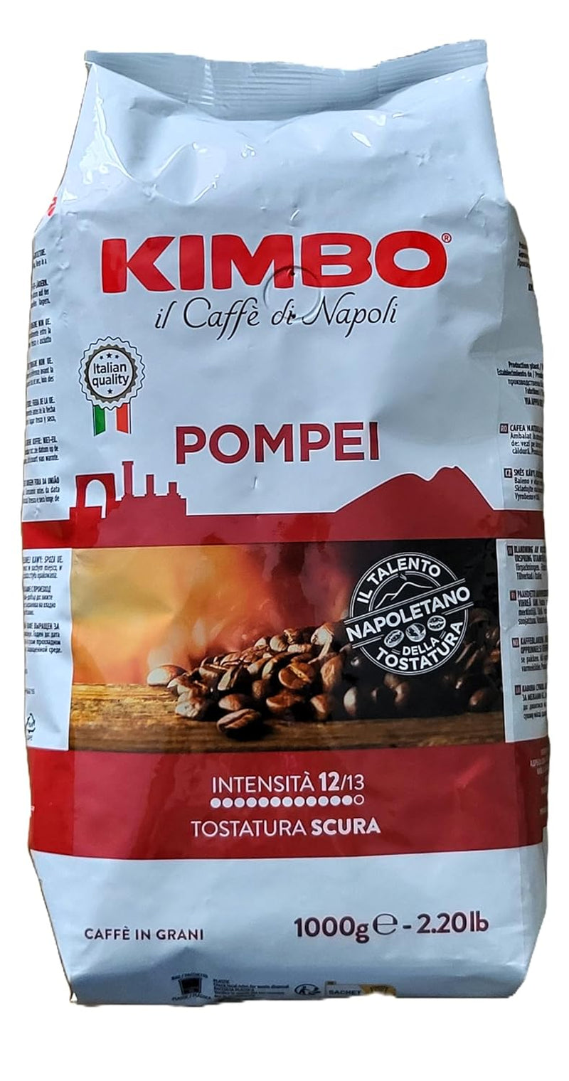 Boabe întregi de cafea Pompei, prăjire intensă, pungă de 1 kg