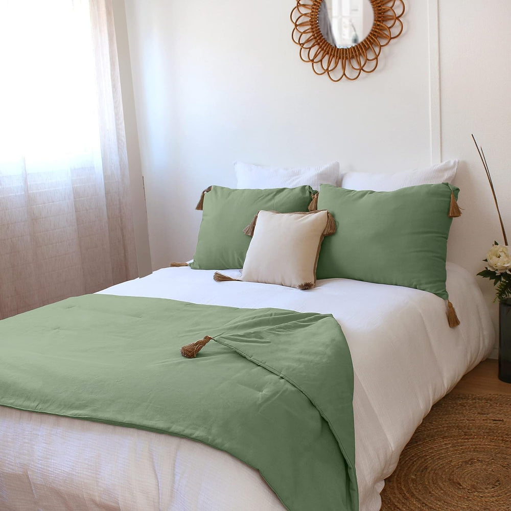 Paplan 4 golyóval, juta, 90 X 190 cm, agyag, 2007AGCHLJT090190, 90 X 190 cm Paplanok és paplanok Naty Shop