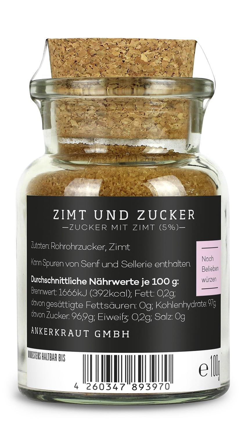 Ankerkraut Zimt & Zucker, 100g parafa üvegben