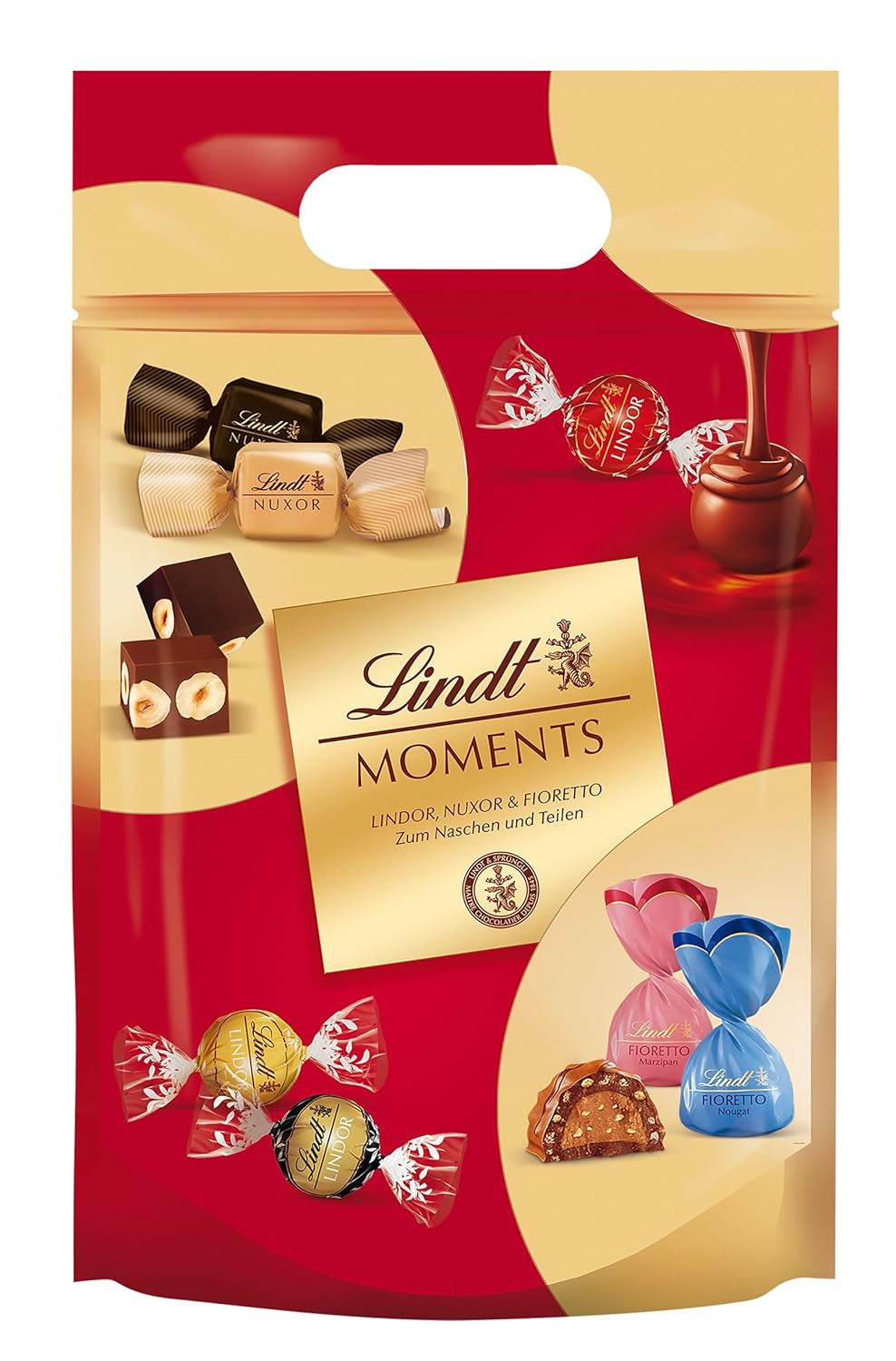 Lindt Chocolate Moments XL táska, 750 gramm Chocolate Candy Naty Shop alapértelmezett cím