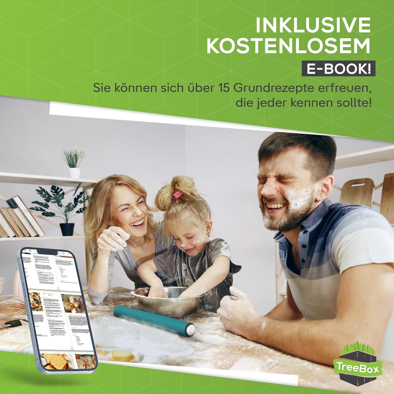 Nudelholz - Teigroller aus Silikon und Edelstahl - Modernes Nudelholz ohne Griffe mit Antihaftwirkung, Fondant und Teig im Handumdrehen ausrollen, Backutensilien