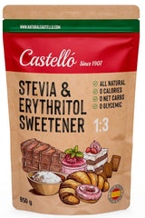 Stevia + Eritrit 1:3 édesítőszer, 1G = 3G cukor, 850 gramm édesítőszer Naty Shop