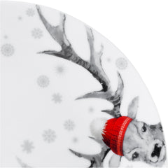 Creatable, 21498, Serie Luna Hirsch, 18-Teiliges Geschirrset Für 6 Personen, Frühstücksset Aus Porzellan, Spülmaschinen- Und Mikrowellengeeignet, Qualitätsproduktion Seturi vesela masa Naty Shop