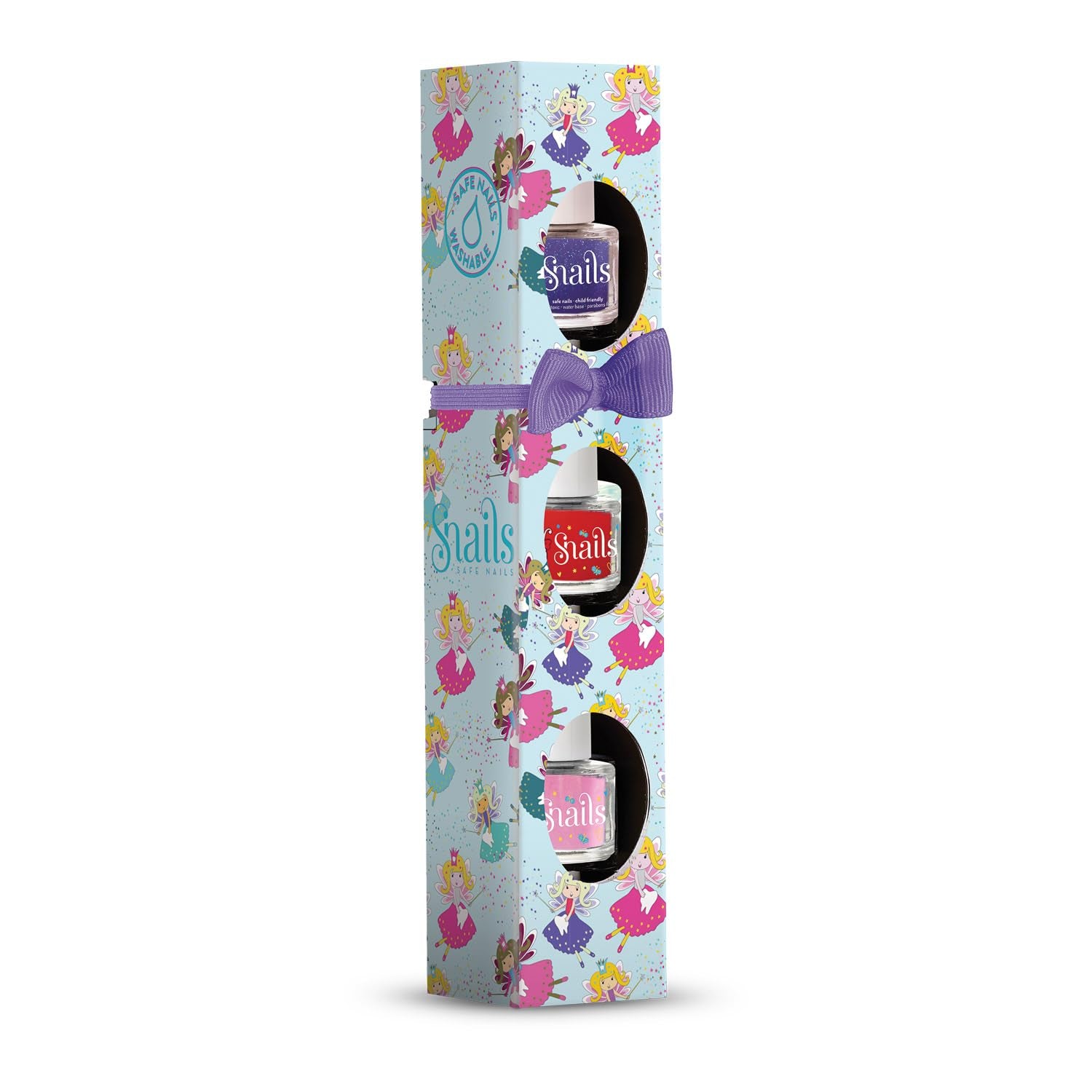 Csigák 510421 Gyerek körömlakk ajándék szett, Mini Fairy 3x5 ml, vízbázisú, mosható, biztonságos, vegán