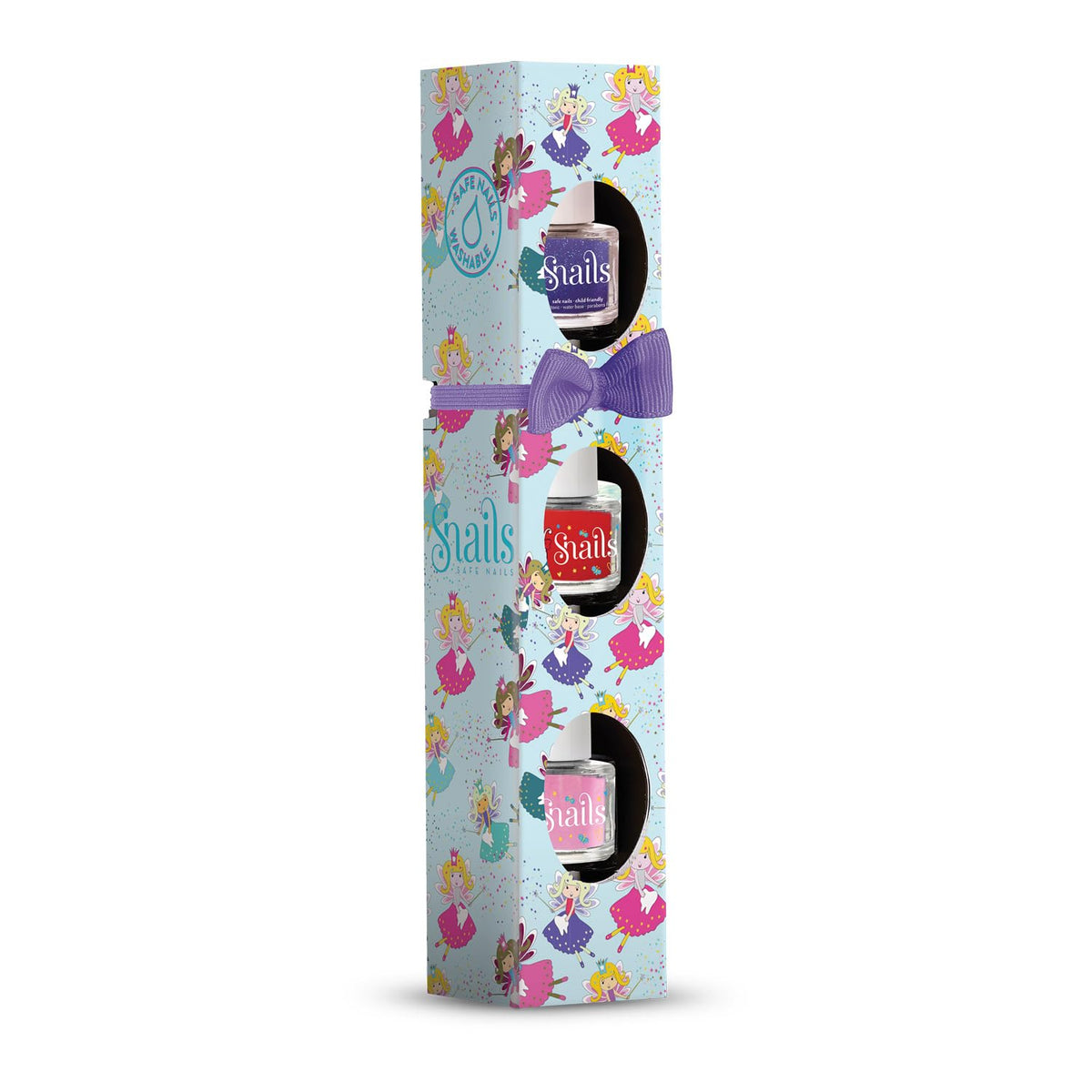 Csigák 510421 Gyerek körömlakk ajándék szett, Mini Fairy 3x5 ml, vízbázisú, mosható, biztonságos, vegán