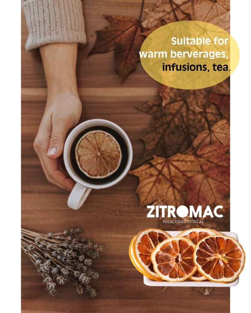 45g Felii de lămâie uscată, felii de fructe uscate pentru cocktailuri, lămâie uscată ca decor pentru Crăciun, vin fiert, ceai, coacere|100% lămâi uscate naturale Produse deshidratate Naty Shop