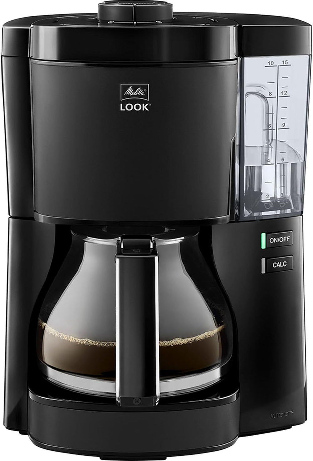 Melitta Look Therm – Espressor cu filtru, carafă termică și rezervor de apă detașabil, pentru până la 10 cești de cafea, negru
