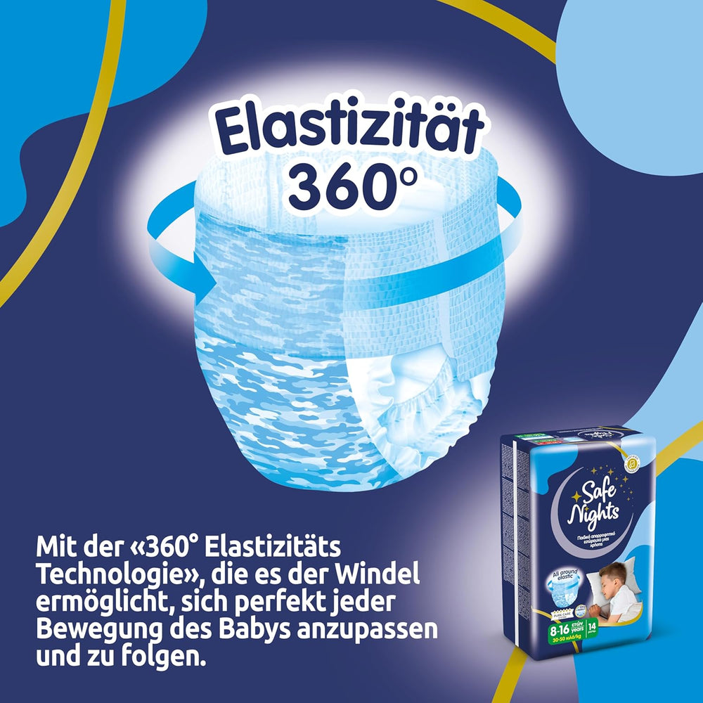 Safe Nights Boy, hálónadrág 8-16 éves korig (30-50 kg), 84 db