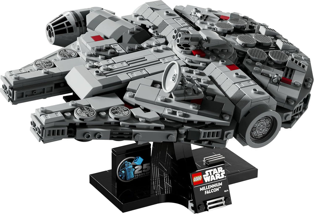 LEGO Star Wars Millennium Falcon 25. évfordulós készlet felnőtteknek építhető hajó Új remény, gyűjthető űrhajó modellkészlet Ajándékok férfiaknak Női 75375 Építőkészletek Besuche den LEGO-Store