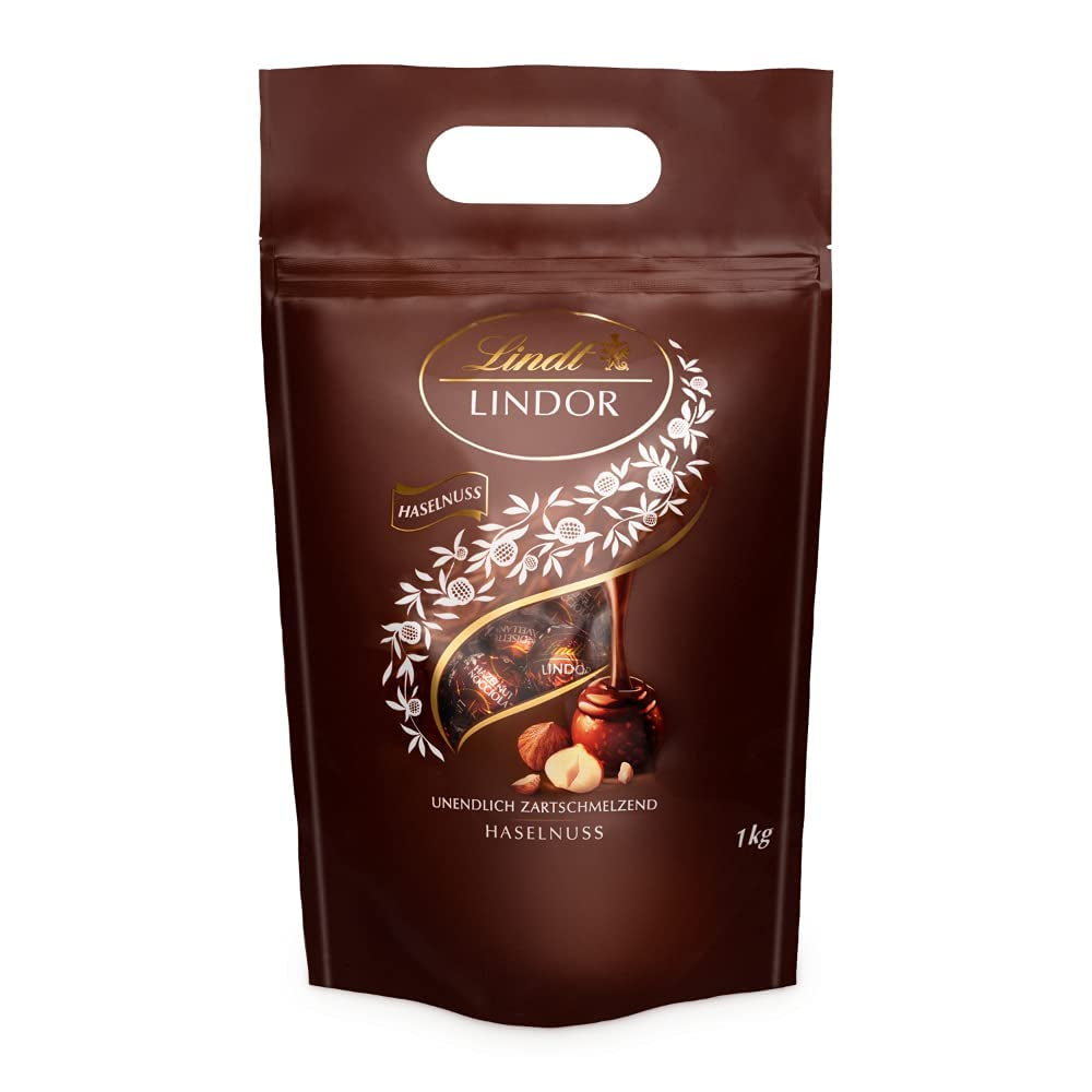 LINDOR csokoládégolyók mogyoróval, 1 kg-os zacskó + Johnnie Walker Sherry hordó 0,7 liter