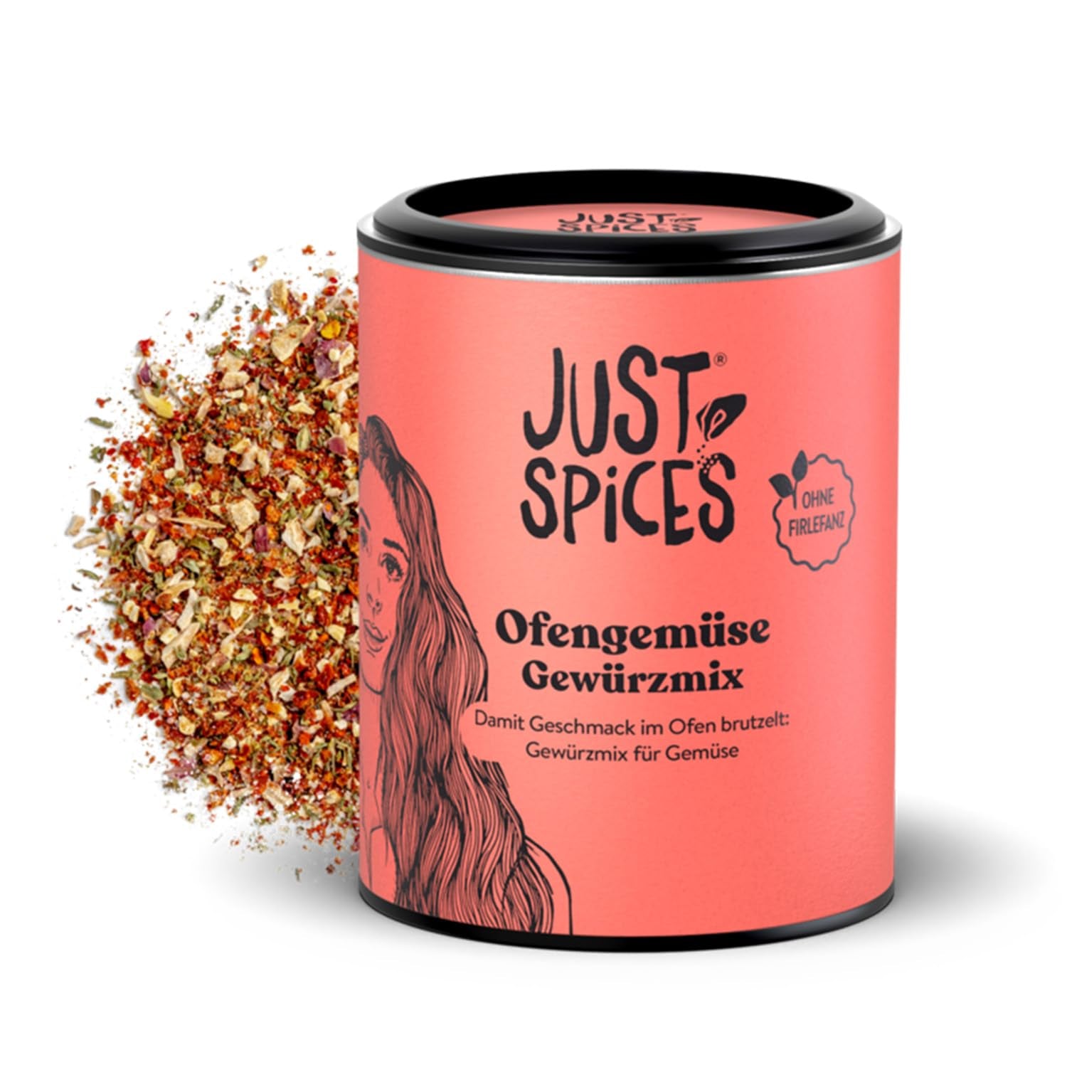 Just Spices Gemüse Allrounder I Jedes Gemüse von Padlizsán bis Cukkini lecker würzen I Gewürzdose, 75 g